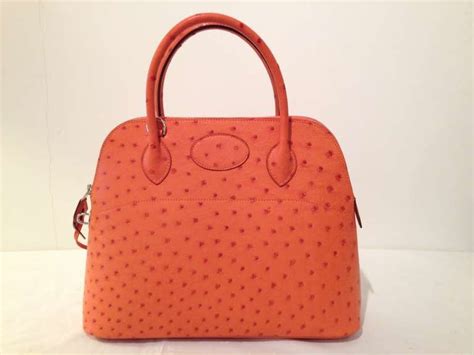 hermes orange ostrich bolide handbag tote|Hermes Bolide Orange .